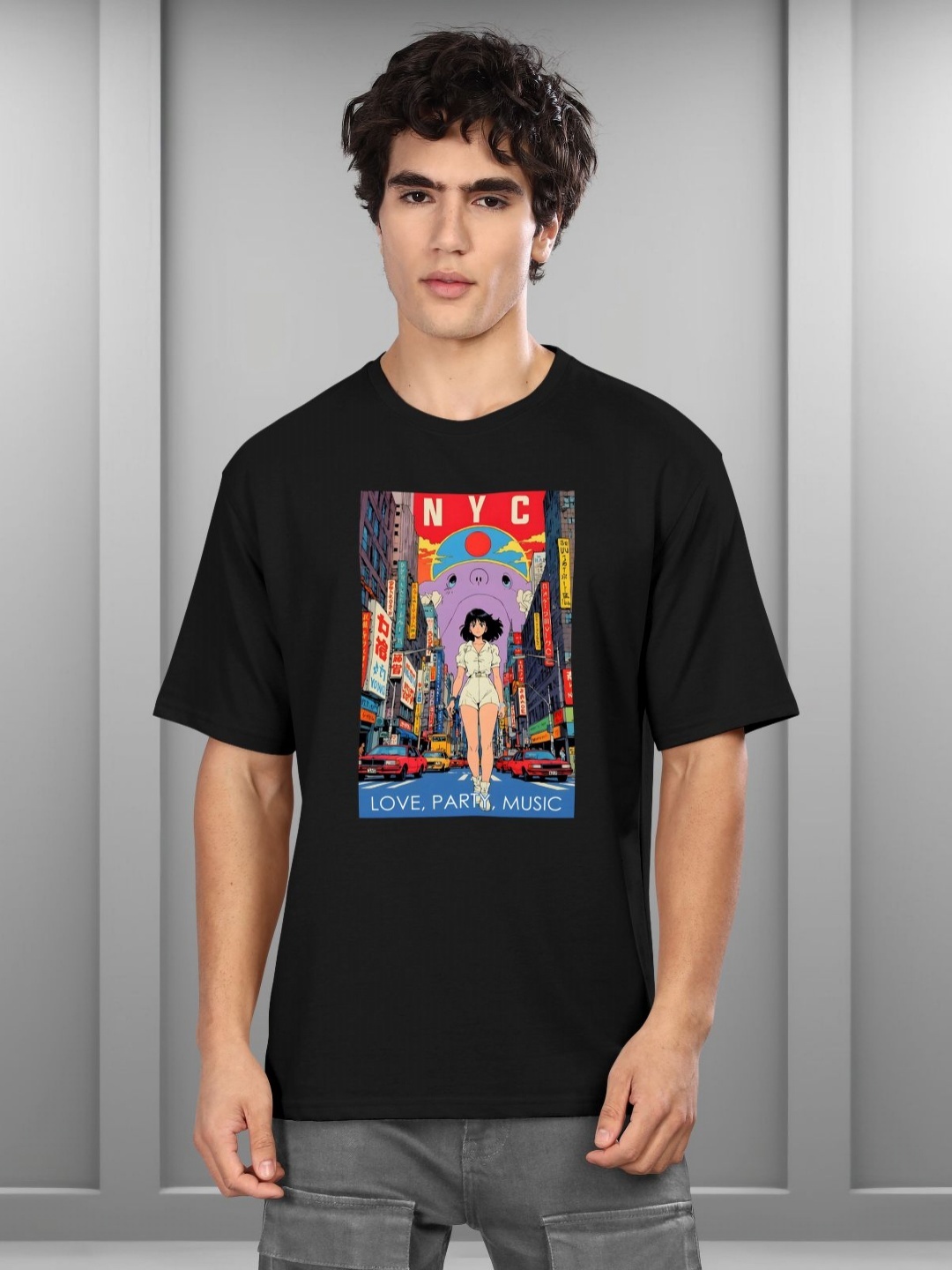

BULLMER Men Printed T-shirt, Black