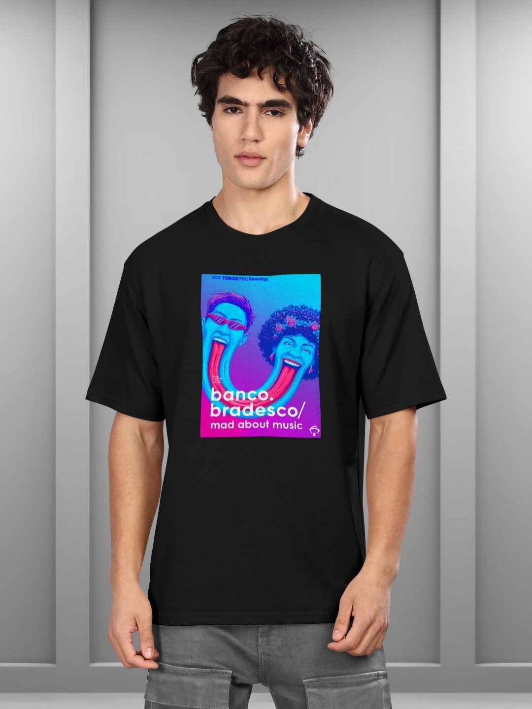 

BULLMER Men Printed T-shirt, Black