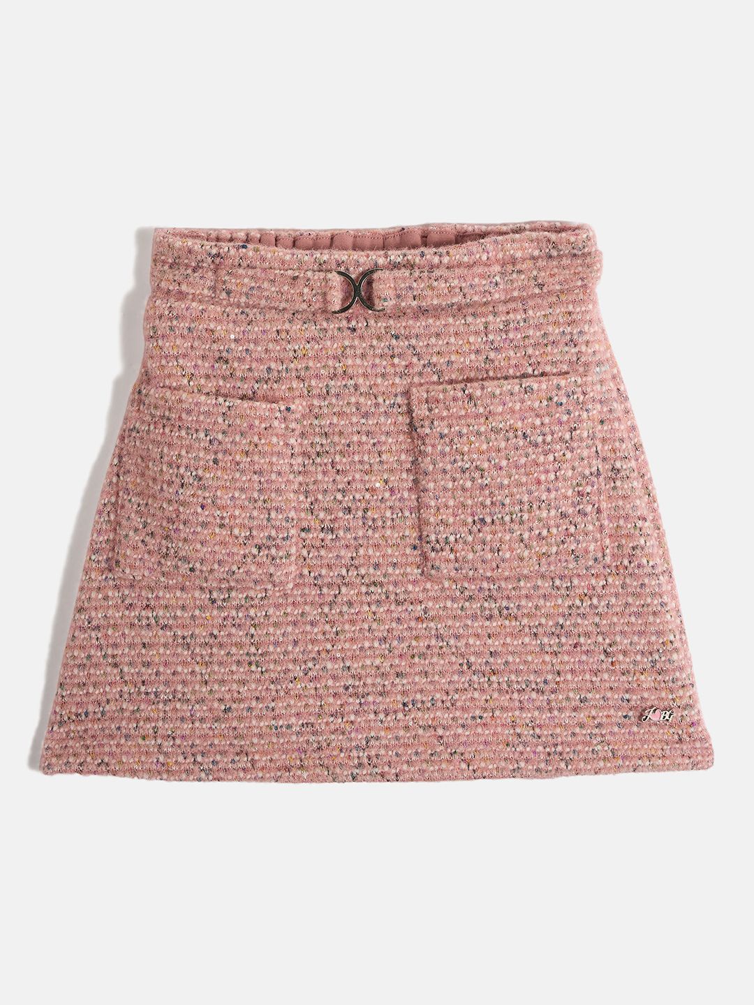 

Blue Giraffe Girls Self-Design A-Line Mini Skirt, Pink