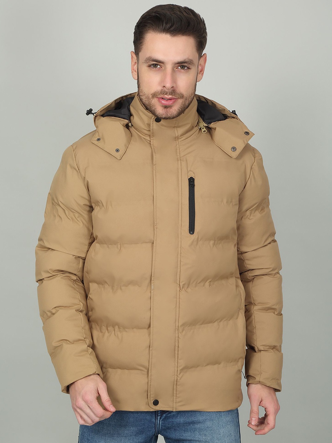 

Cantabil Men Bomber Jacket, Brown