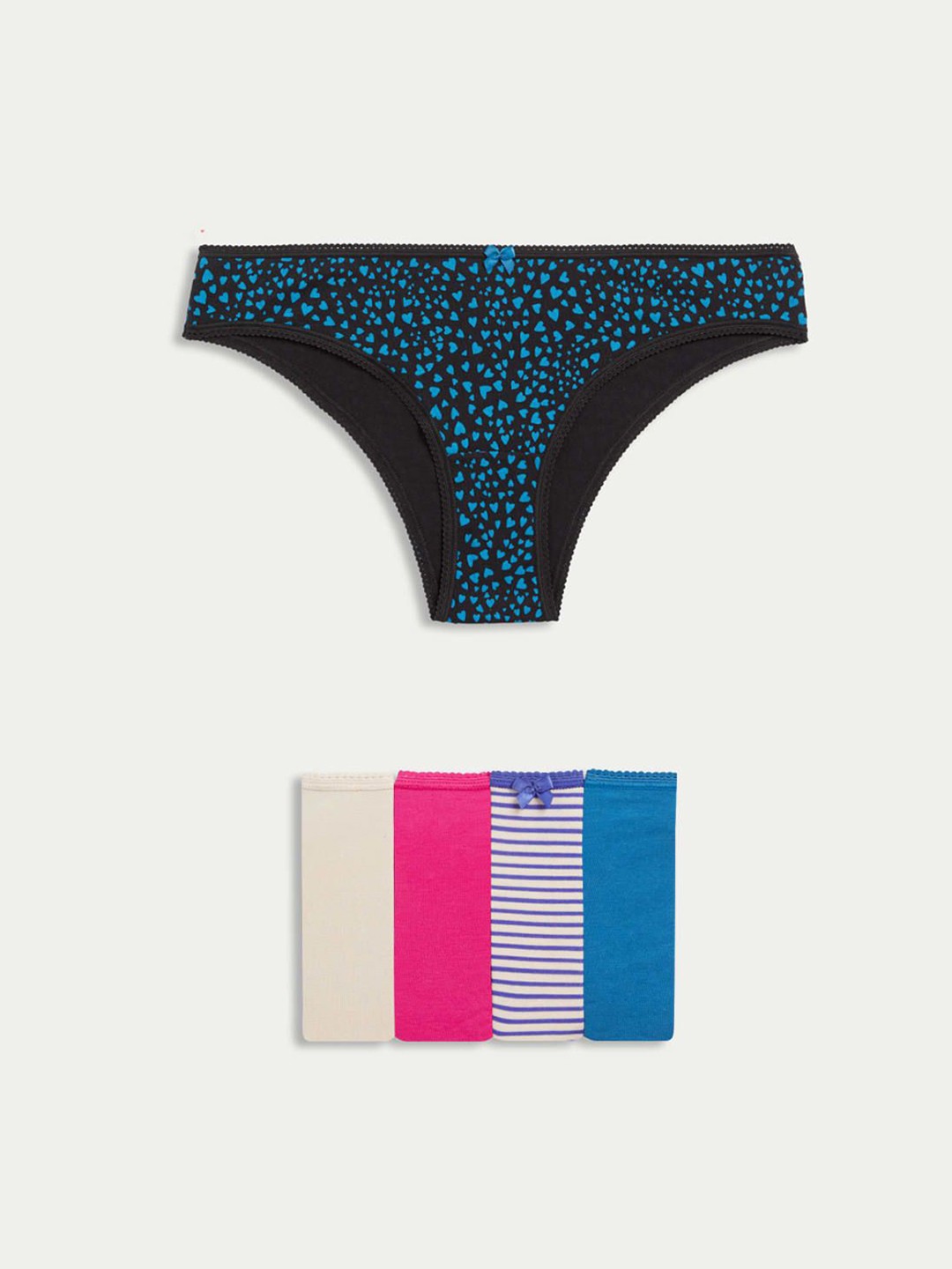 

Marks & Spencer Pack Of 5 Printed High Rise Basic BriefsT615100XULTRAVIOLET, Blue
