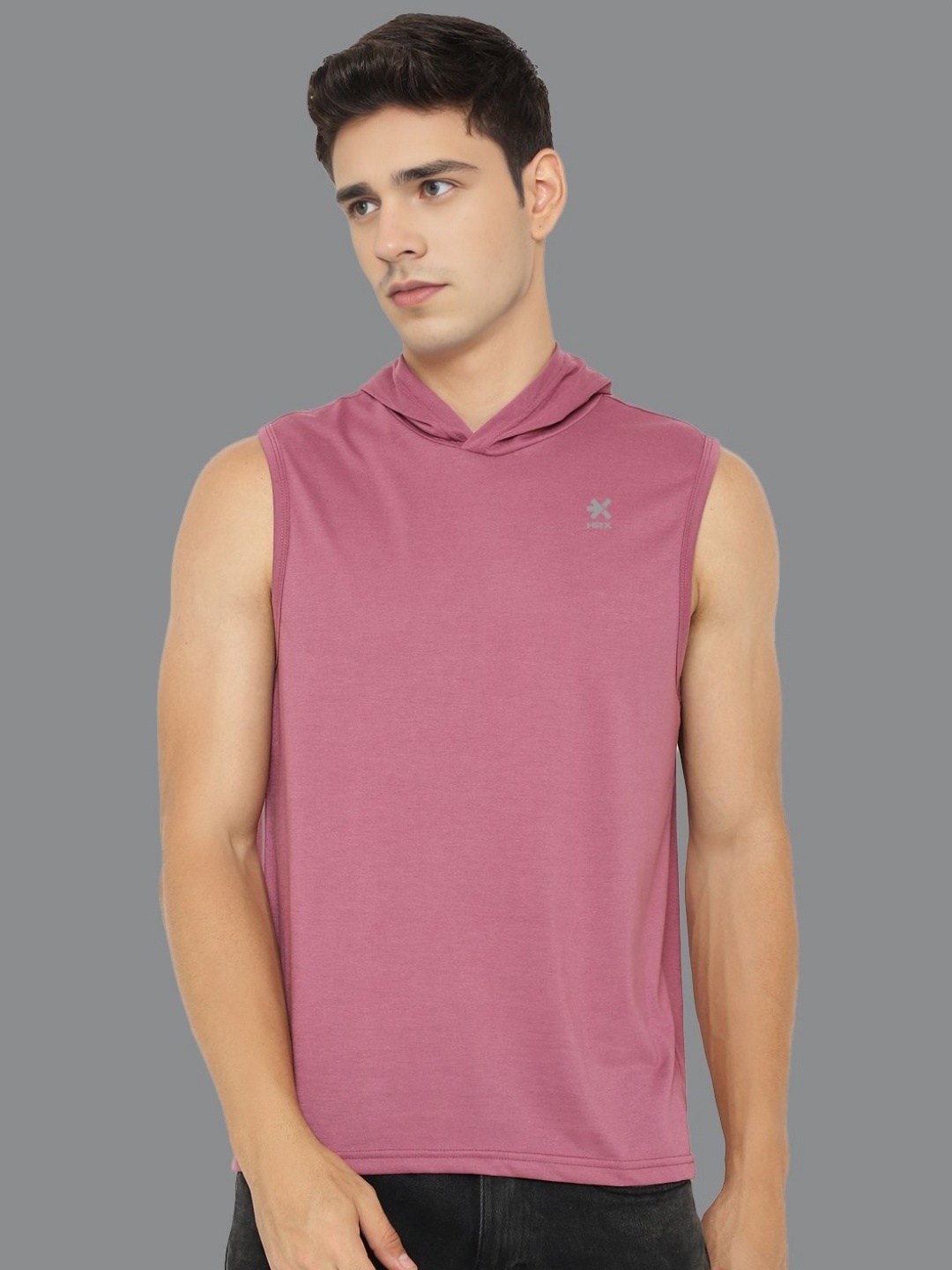 

HRX by Hrithik Roshan Men Pockets Slim Fit T-shirt, Pink