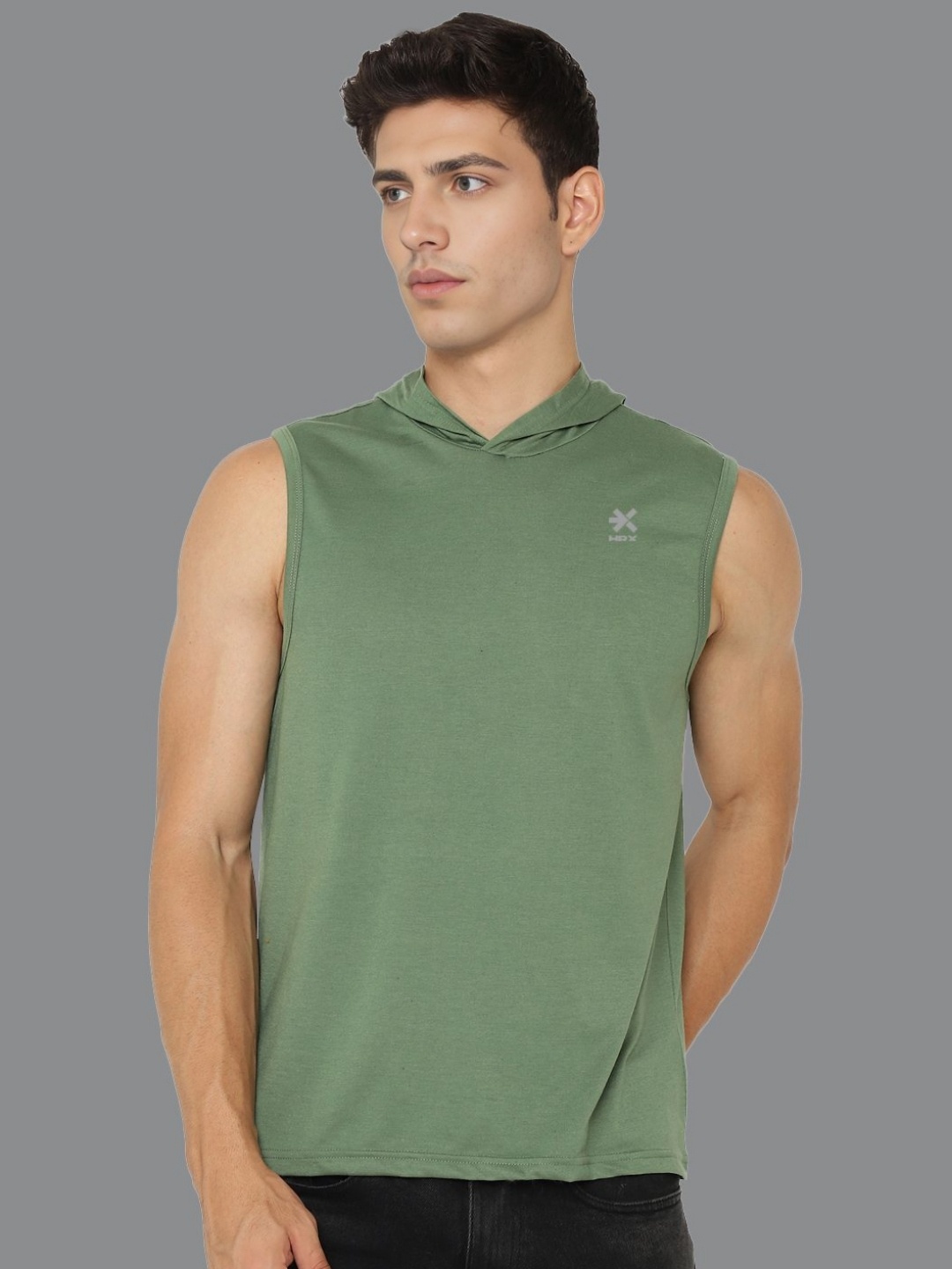 

HRX by Hrithik Roshan Men Pockets Slim Fit T-shirt, Green