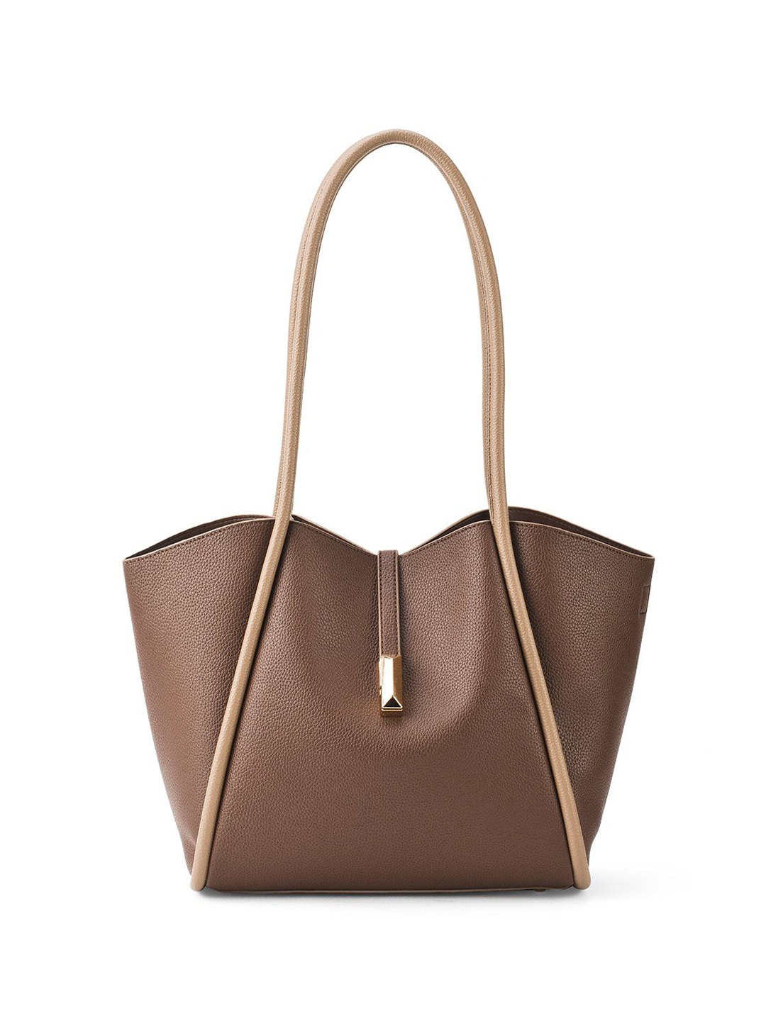 

Lino Perros Colourblocked Oversized Structured Tote Bag with Tasselled, Brown