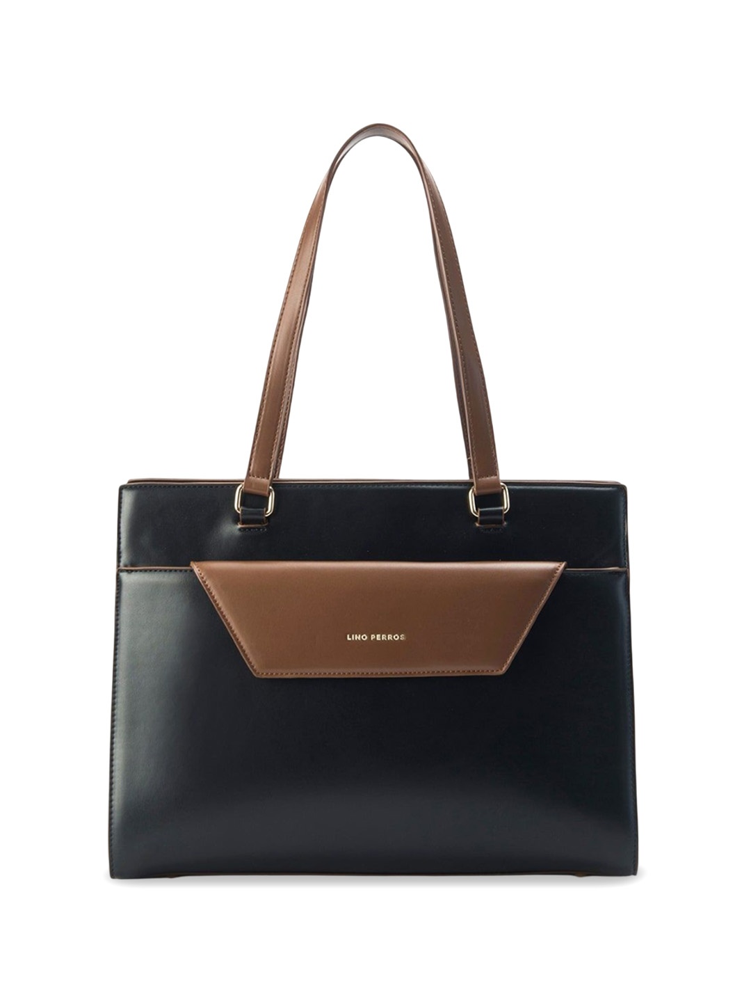

Lino Perros Colourblocked Oversized Shopper Tote Bag, Black