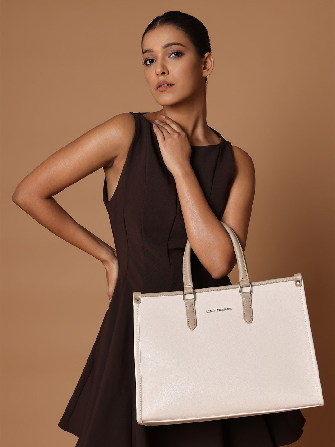 Lino Perros Oversized Structured Tote Bag, White