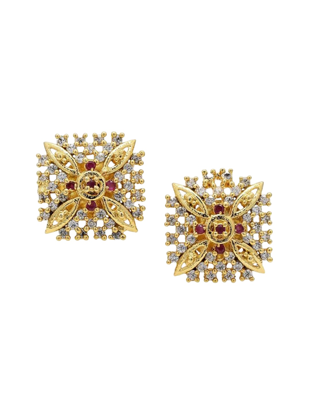 

Kezlin Contemporary Studs Earrings, White