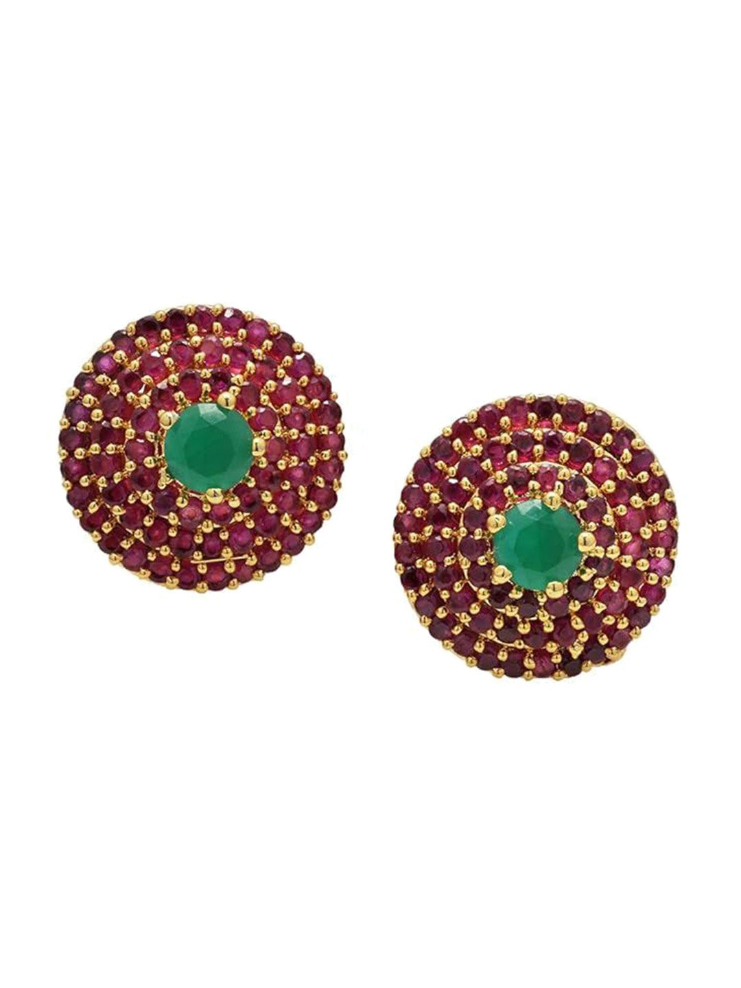 

Kezlin Contemporary Studs Earrings, Red