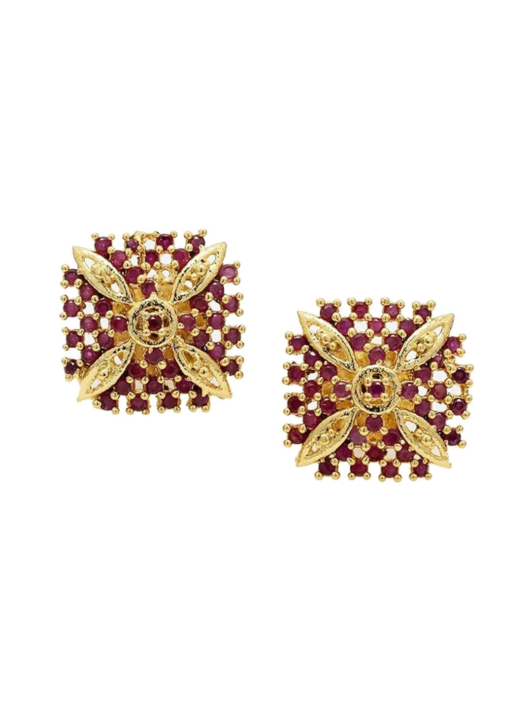 

Kezlin Contemporary Studs Earrings, Red