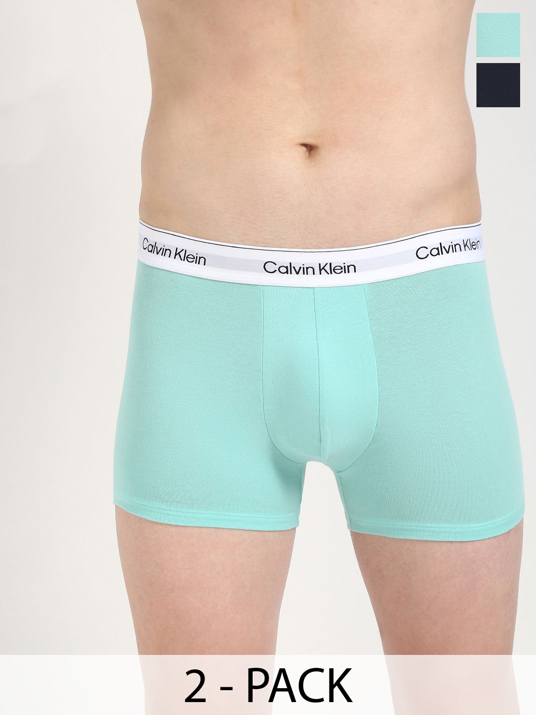 

Calvin Klein Underwear Pack Of 2 Low-Rise Short Trunk NB4391331, Green