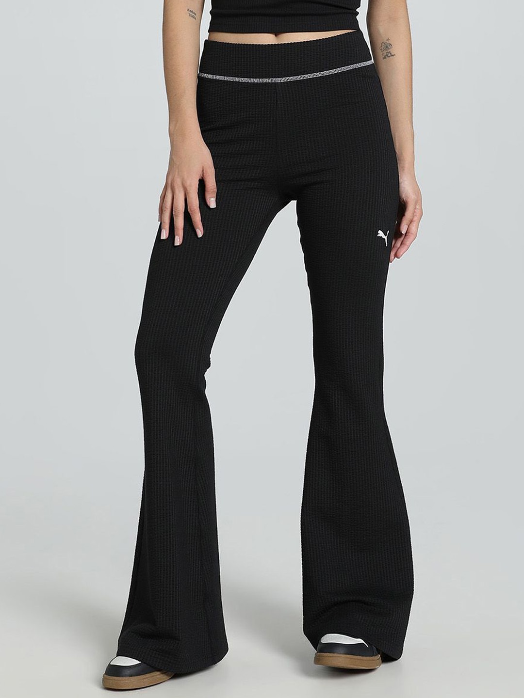 

Puma Mid-Rise Skinny-Fit Flared Trouser, Black