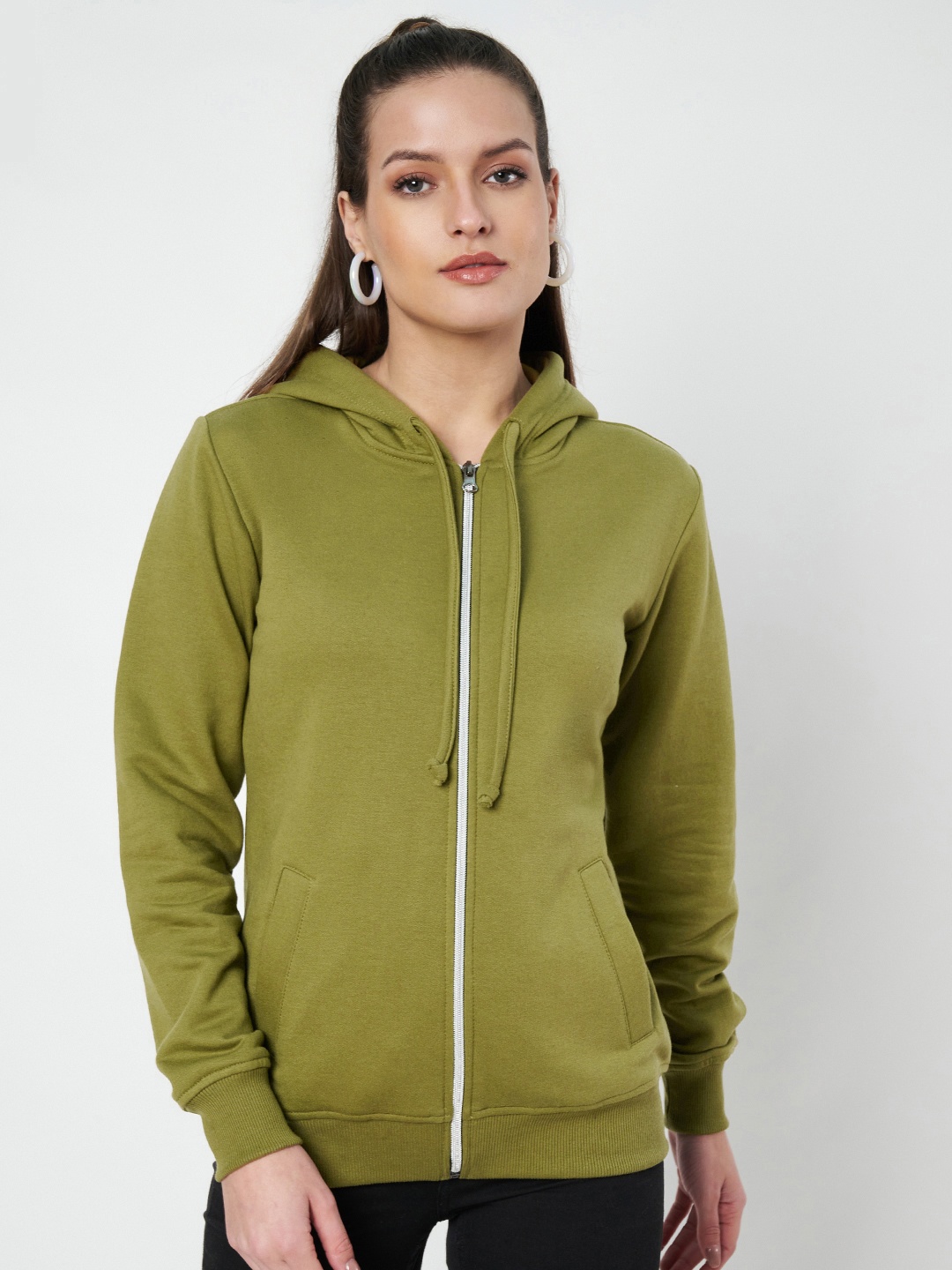

BRINNS Women Hooded Sweatshirt, Olive