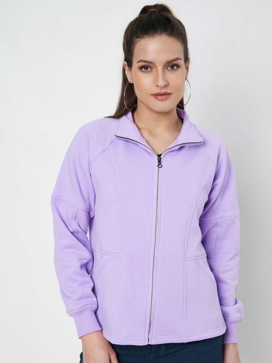 

BRINNS Women Fleece Open Front Jacket, Lavender