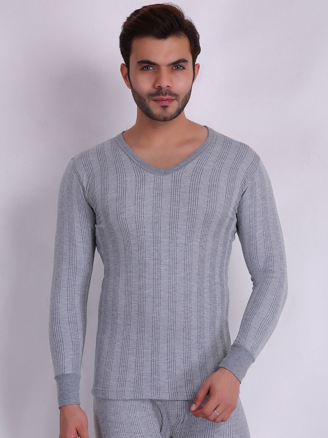 

T.T. Cotton Hotpot Elite Light Weight-Ultra Warm Thermal Top, Grey melange