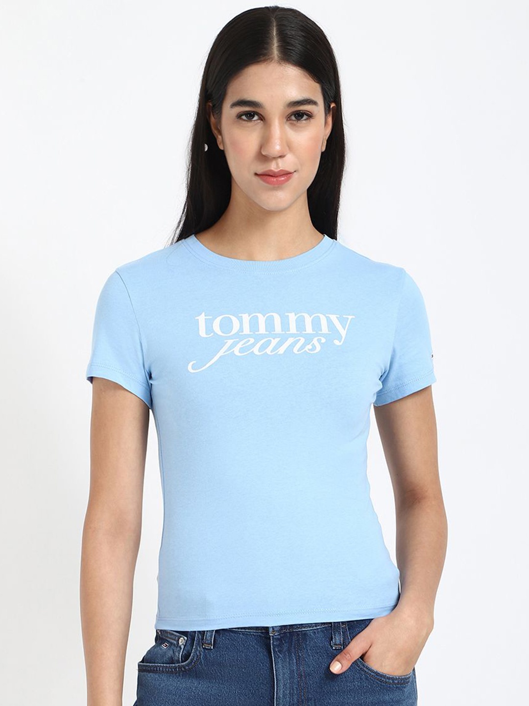 

Tommy Hilfiger Women Slim Fit T-shirt, Blue