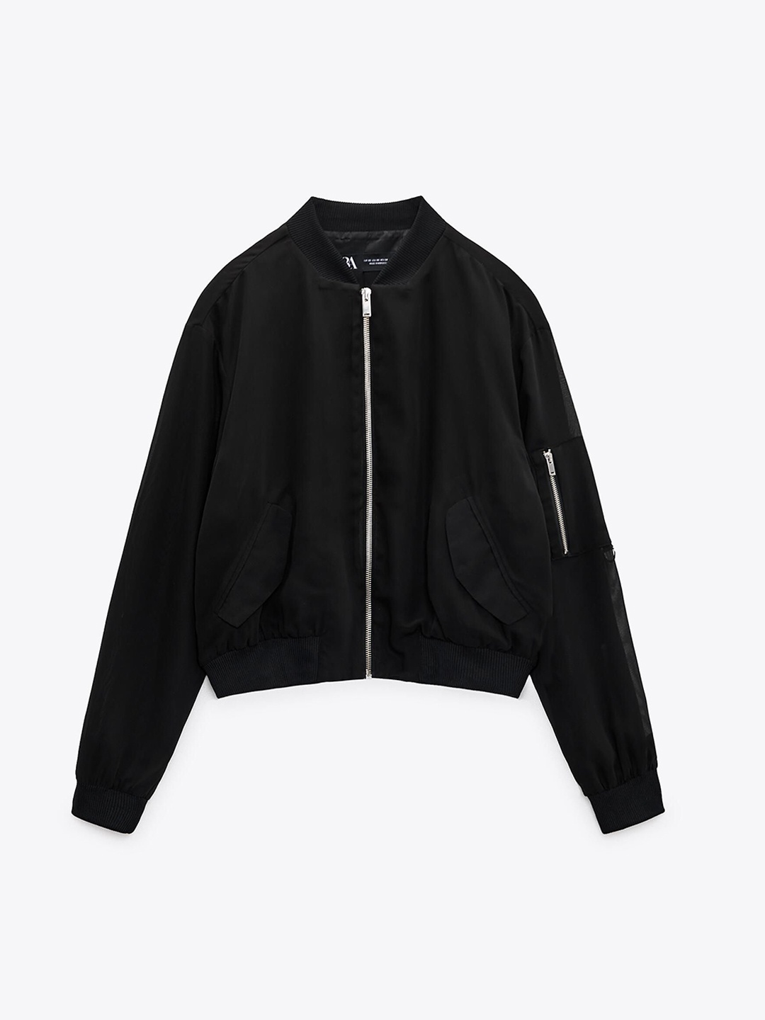 

ZARA Women Checked without Bomber Jacket, Black