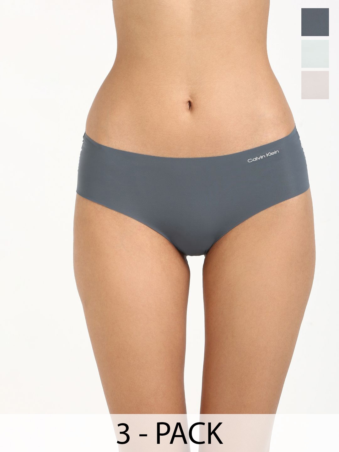 

Calvin Klein Underwear Pack Of 3Mid Rise Hipster Briefs QD3559021, Grey