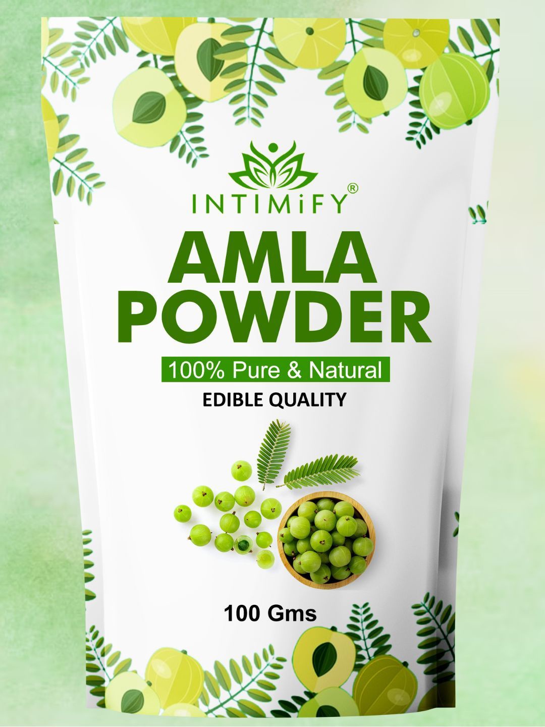 

INTIMIFY Pure & Natural Amla Powder - 100 g, Green