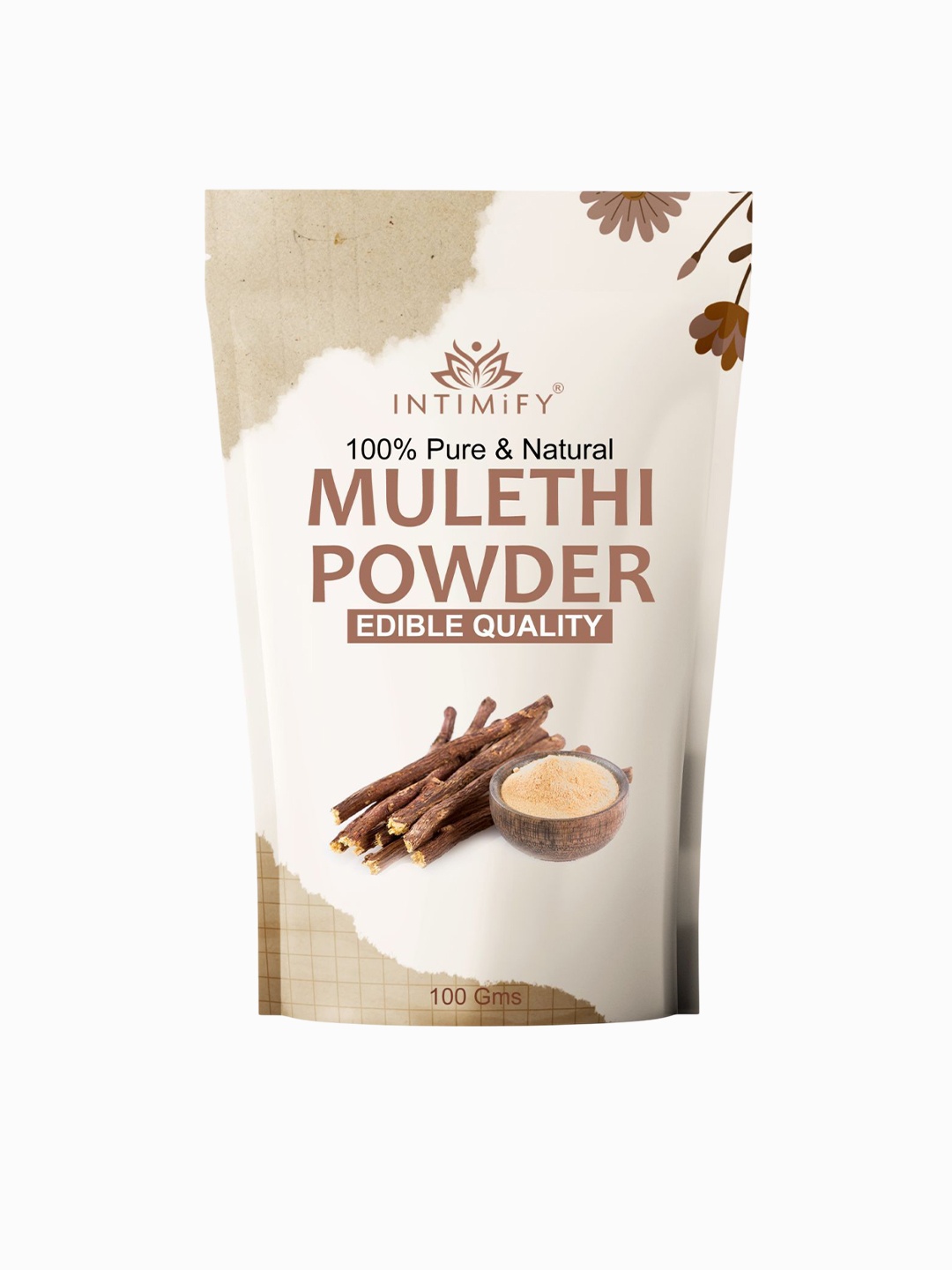 

INTIMIFY Pure & Natural Mulethi Powder - 100 g, Brown