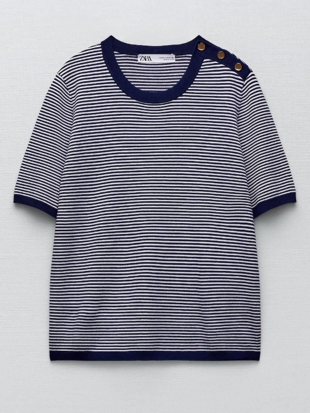 

ZARA Women Striped T-shirt, Multi