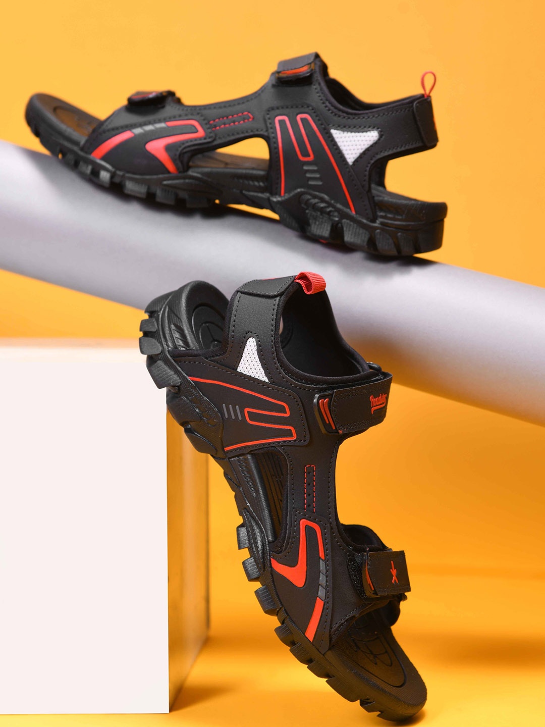 

The Roadster Lifestyle Co Men Sports Sandals, Black