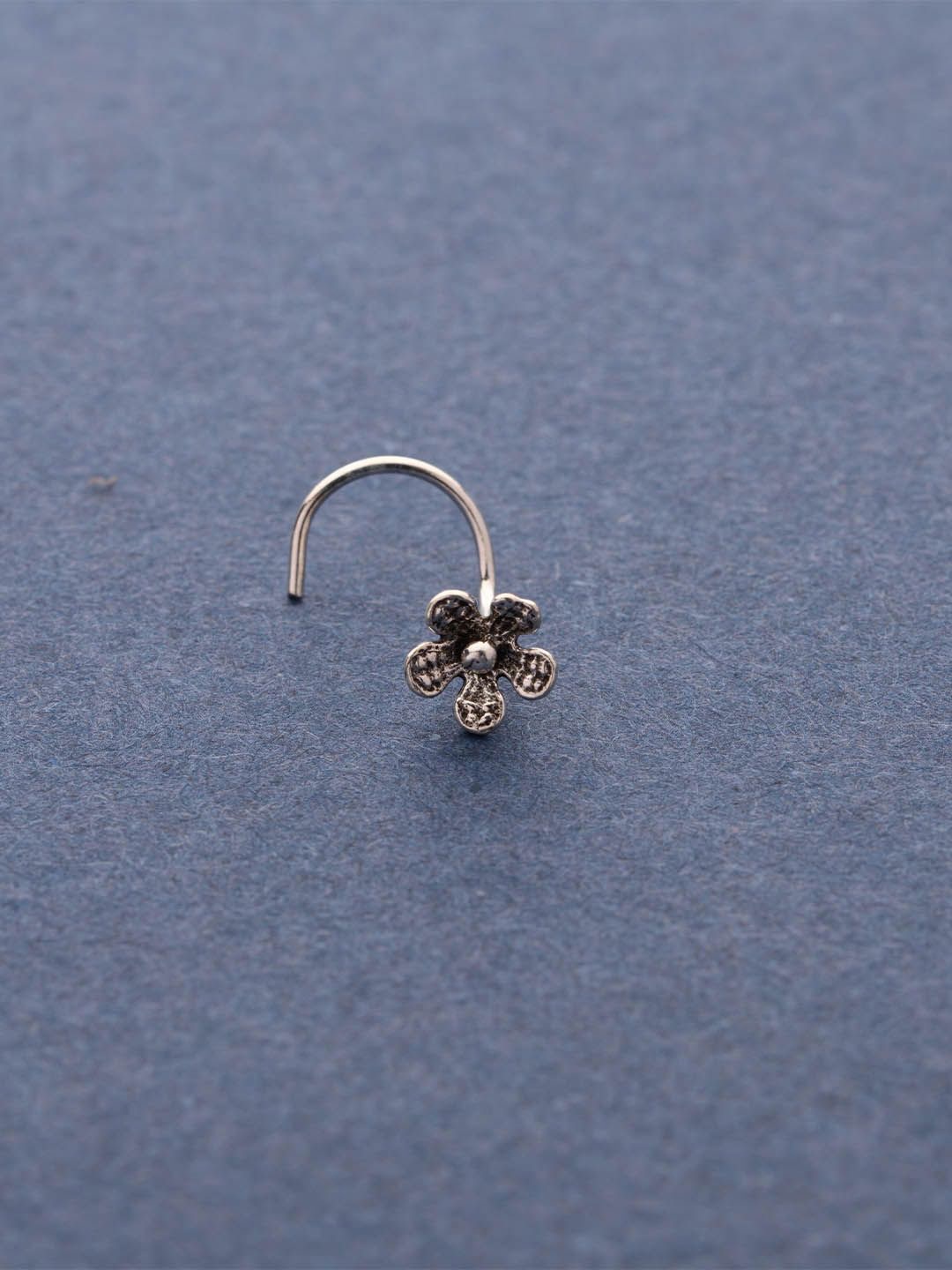 

Gargi by P. N. Gadgil & Sons Ring Nosepin, Silver