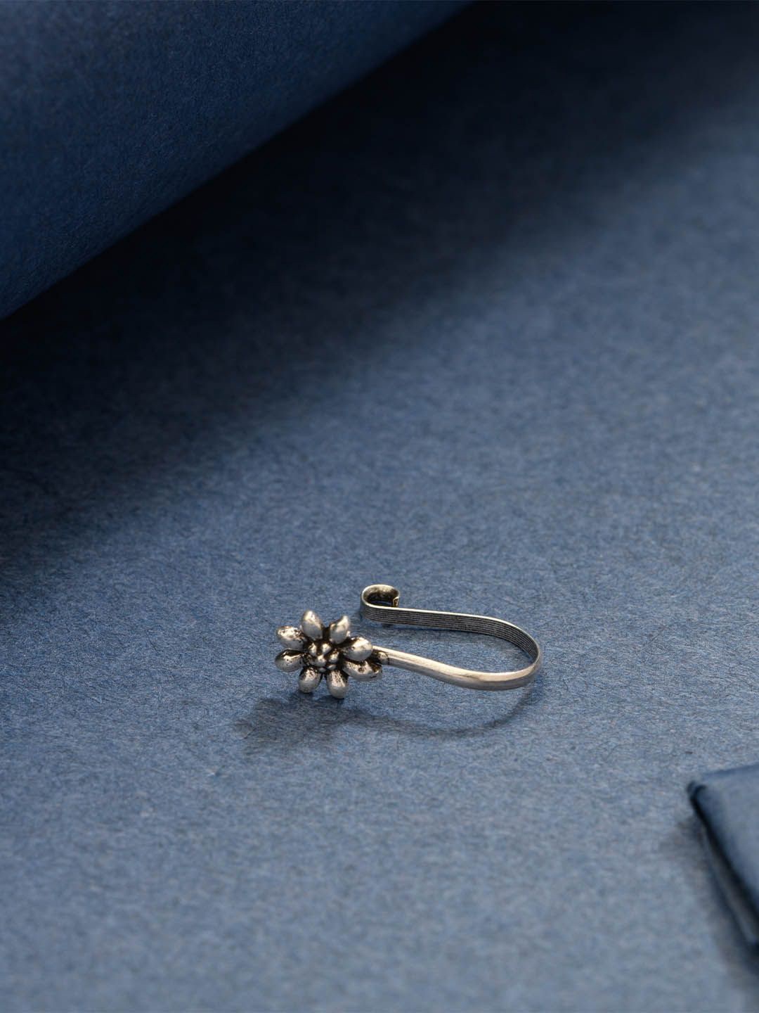 

Gargi by P. N. Gadgil & Sons Ring Nosepin, Silver