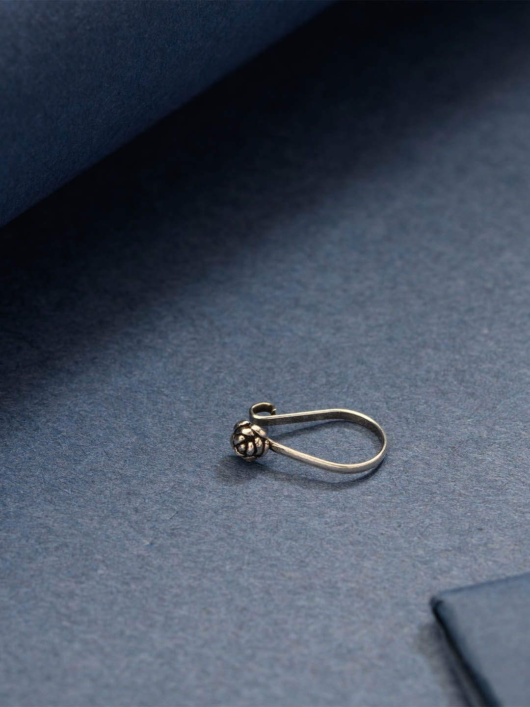 

Gargi by P. N. Gadgil & Sons Ring Nosepin, Silver