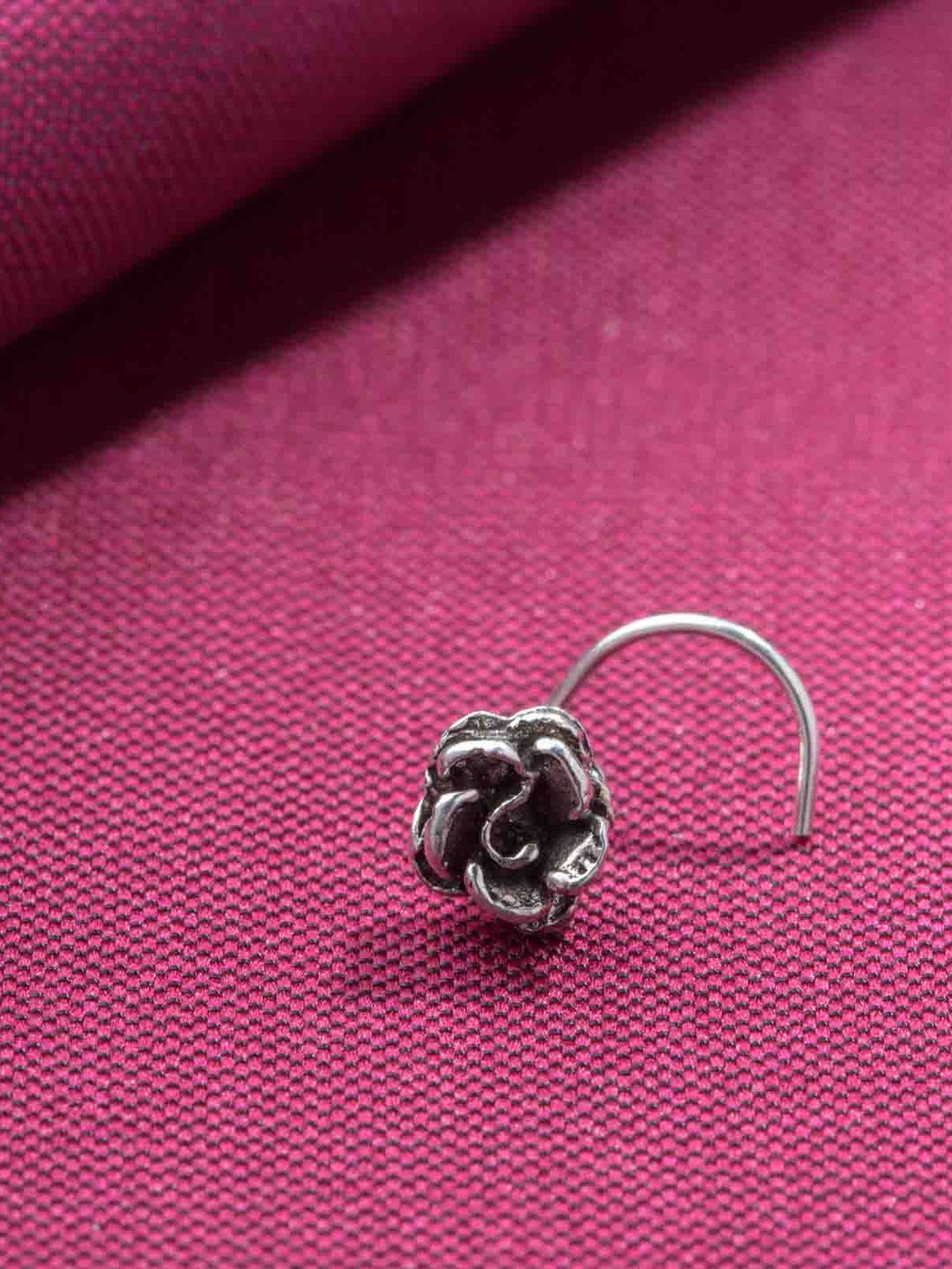 

Gargi by P. N. Gadgil & Sons 925 Sterling Silver Four Petals Ring Nosepin