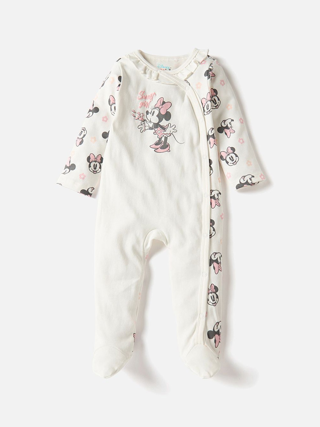 

Juniors by Babyshop Girls Printed Sleepsuit, White