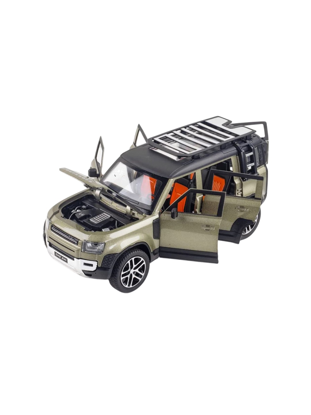 

COELON Kids Defender Diecast Metal Pull Back Toy Car With Sound & Light, Green