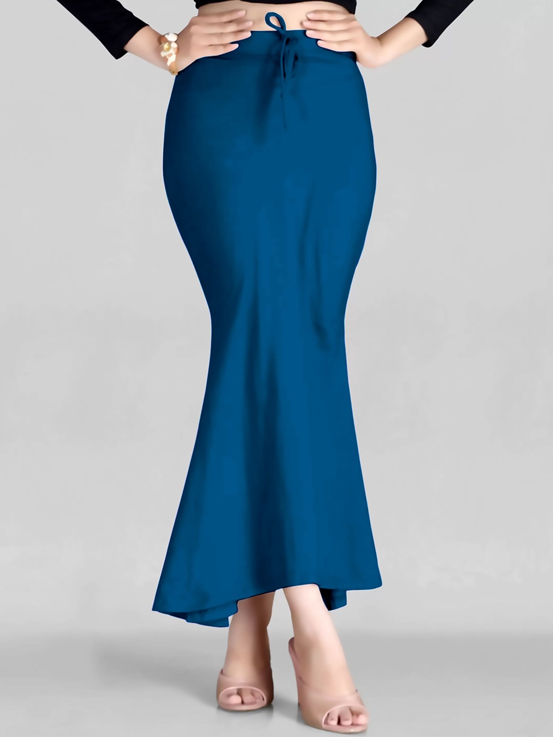 

ALYNE Women Fish Cut Saree Shapewear, Blue