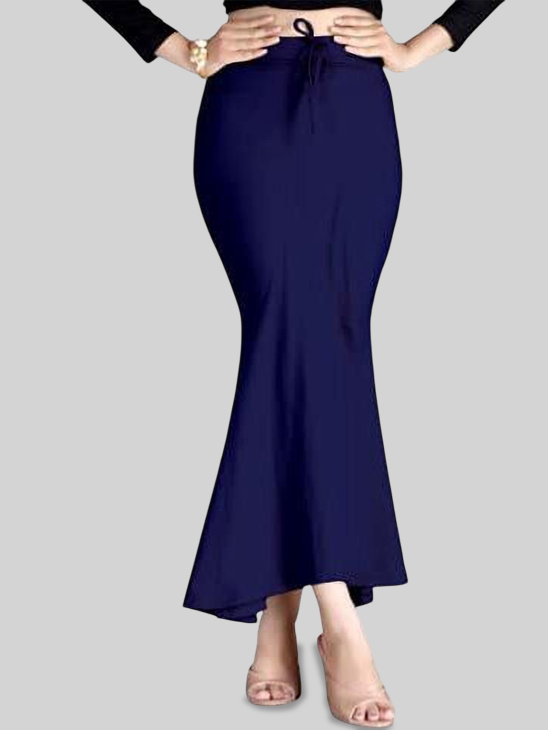 

ALYNE Women Fish Cut Saree Shapewear, Navy blue