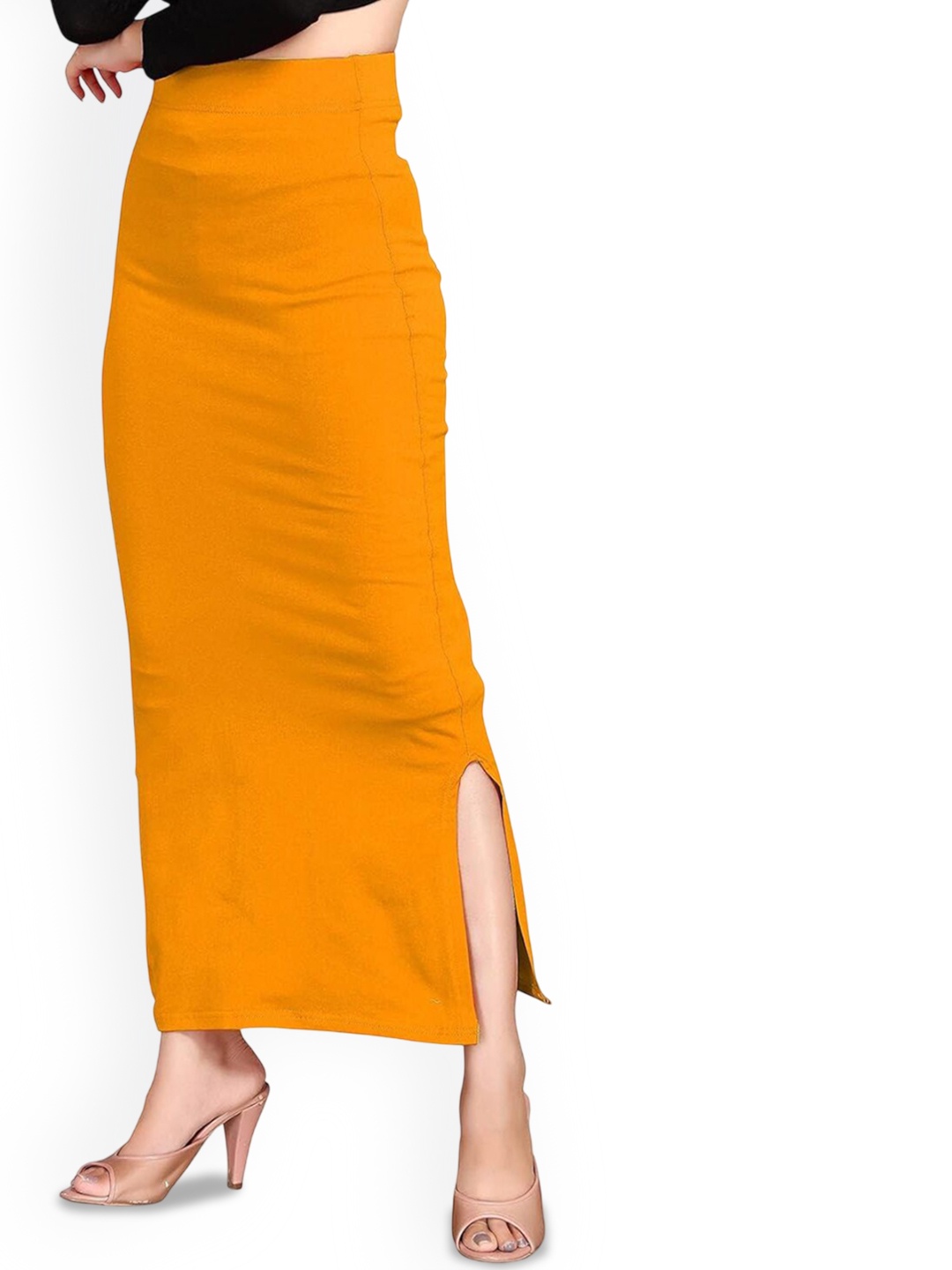 

ALYNE Women Saree Shapewear With Side Slit, Mustard