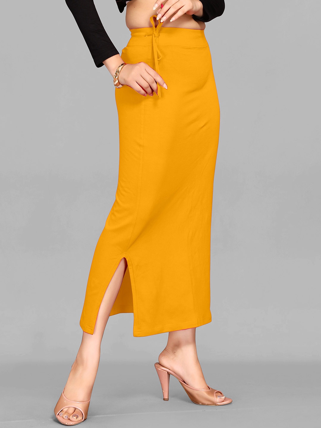

ALYNE Women Stretchable Saree Shapewear, Mustard