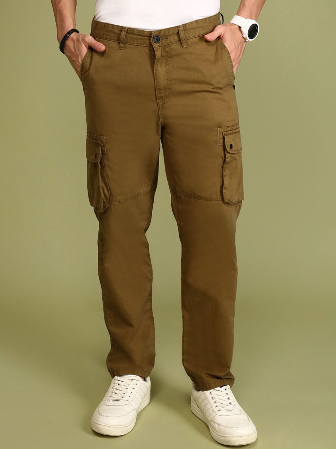 

Urban Dog Men Cargos Trousers, Camel brown