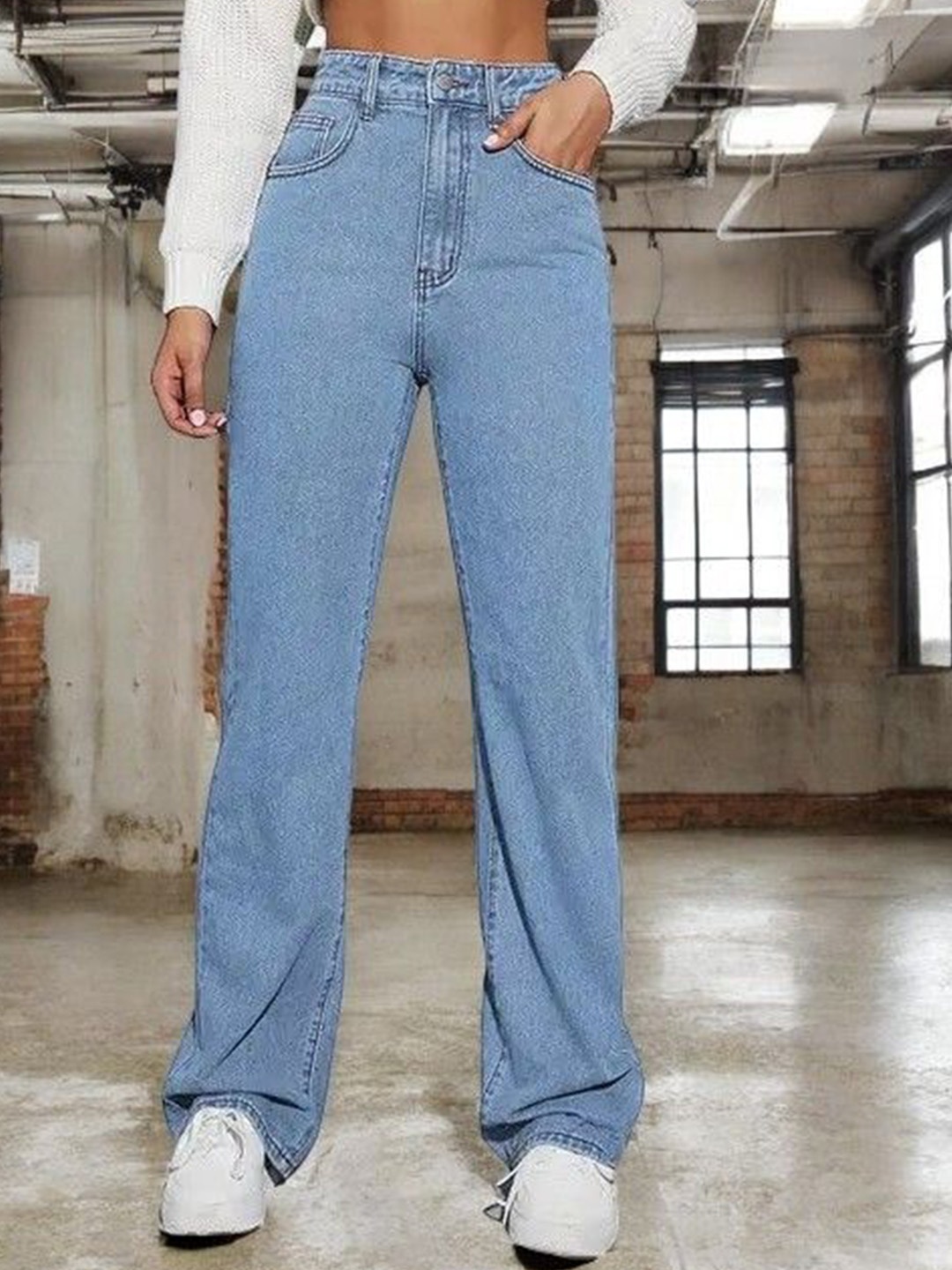 

SMVDENTERPRISES Women Comfort High-Rise Stretchable Jeans, Blue