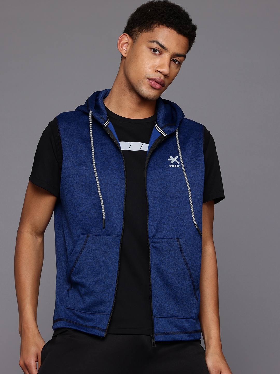 

HRX by Hrithik Roshan Men Sports Hooded Sweatshirt, Blue