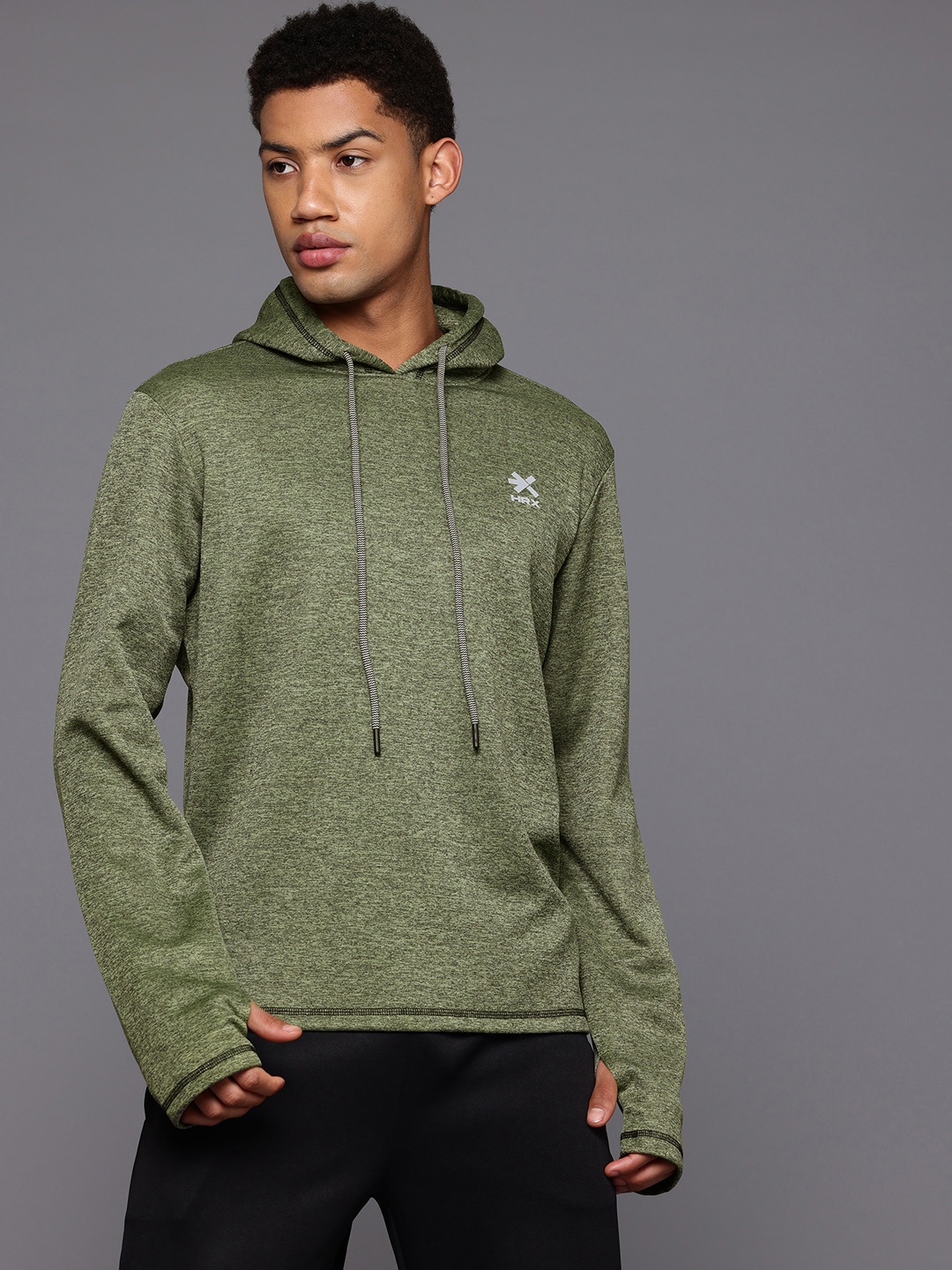 

HRX by Hrithik Roshan Men Sports Sweatshirt, Olive
