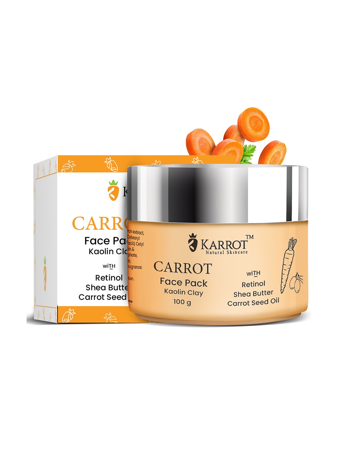 

KARROT NATURAL SKINCARE Carrot Hydartin Face Pack - 100g, Orange