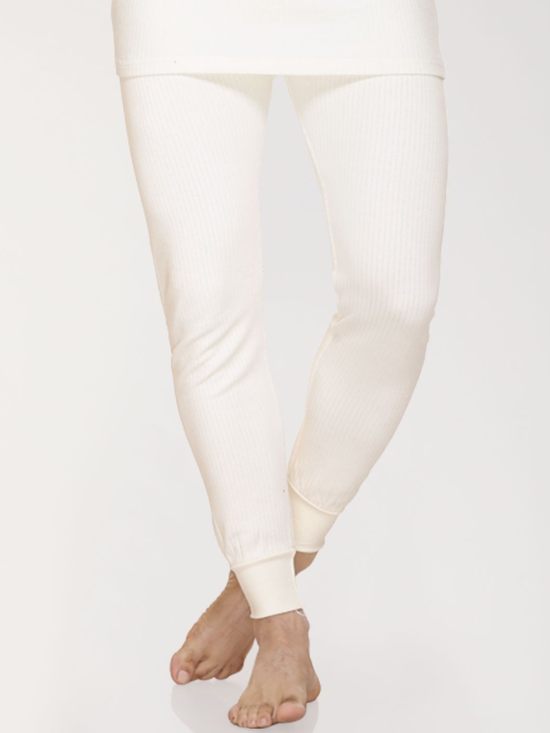 

ARRAY Men Cotton Mid-Rise Thermal Bottom, White