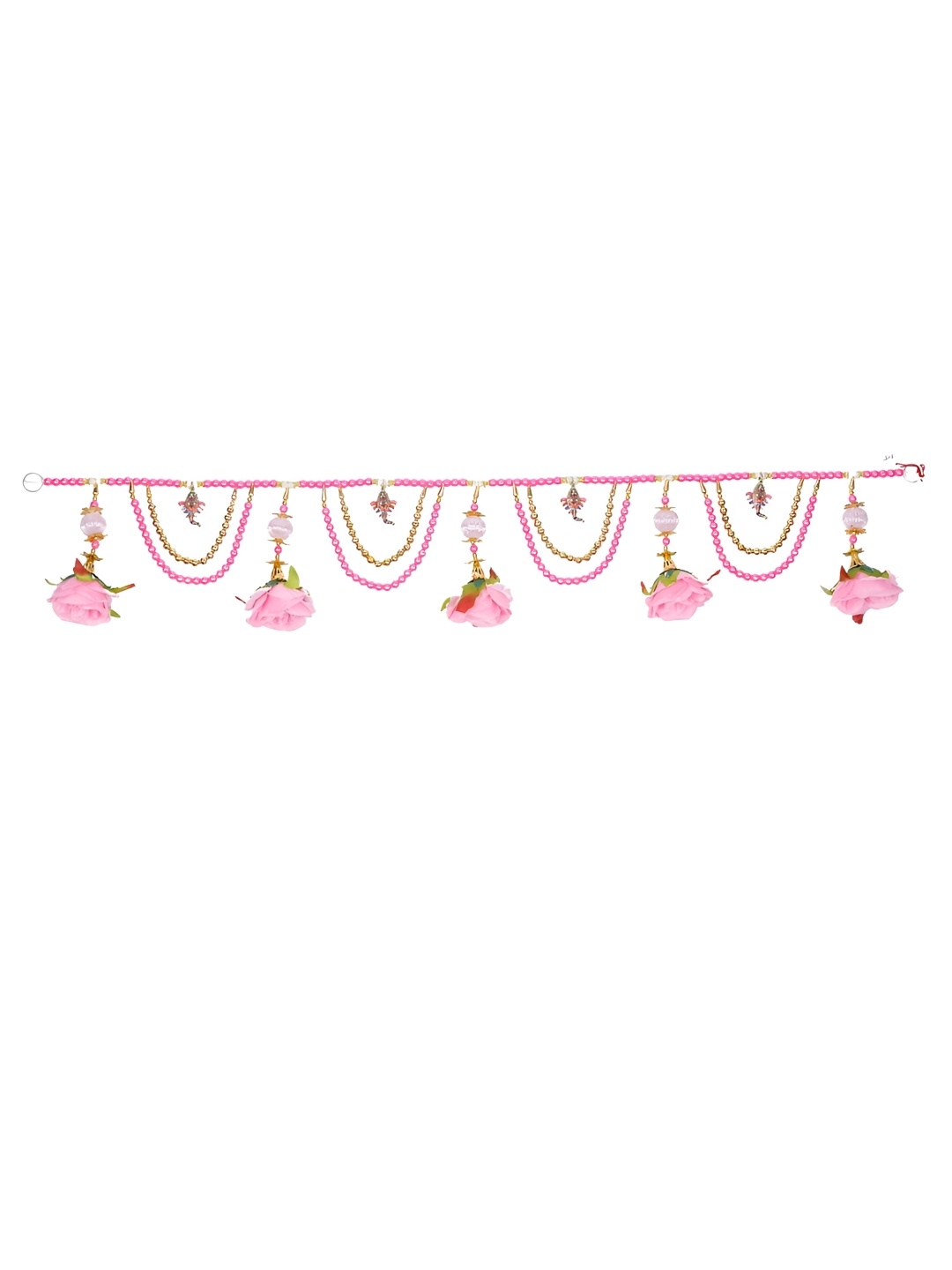 

NARYA TRADITIONAL Pink & Green Floral Toran Festive Decor