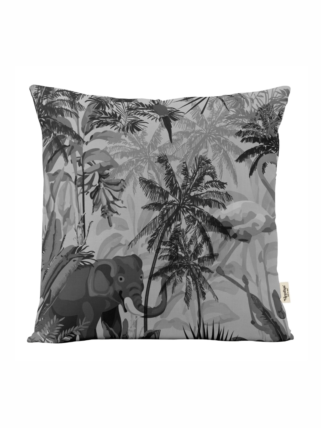 

Vargottam Black & Grey 5 Pieces Self Design Cotton Square Cushion Covers