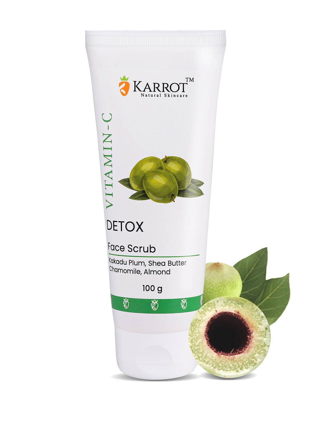 

KARROT NATURAL SKINCARE Vitamin C Glowing Face Scrub With Shea Butter - 100 g, White