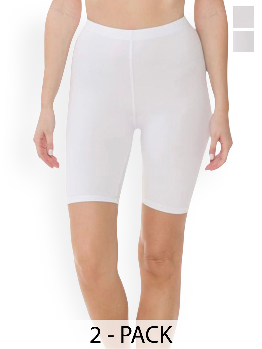 

BODYMIST Women Cycling Sports Shorts, White