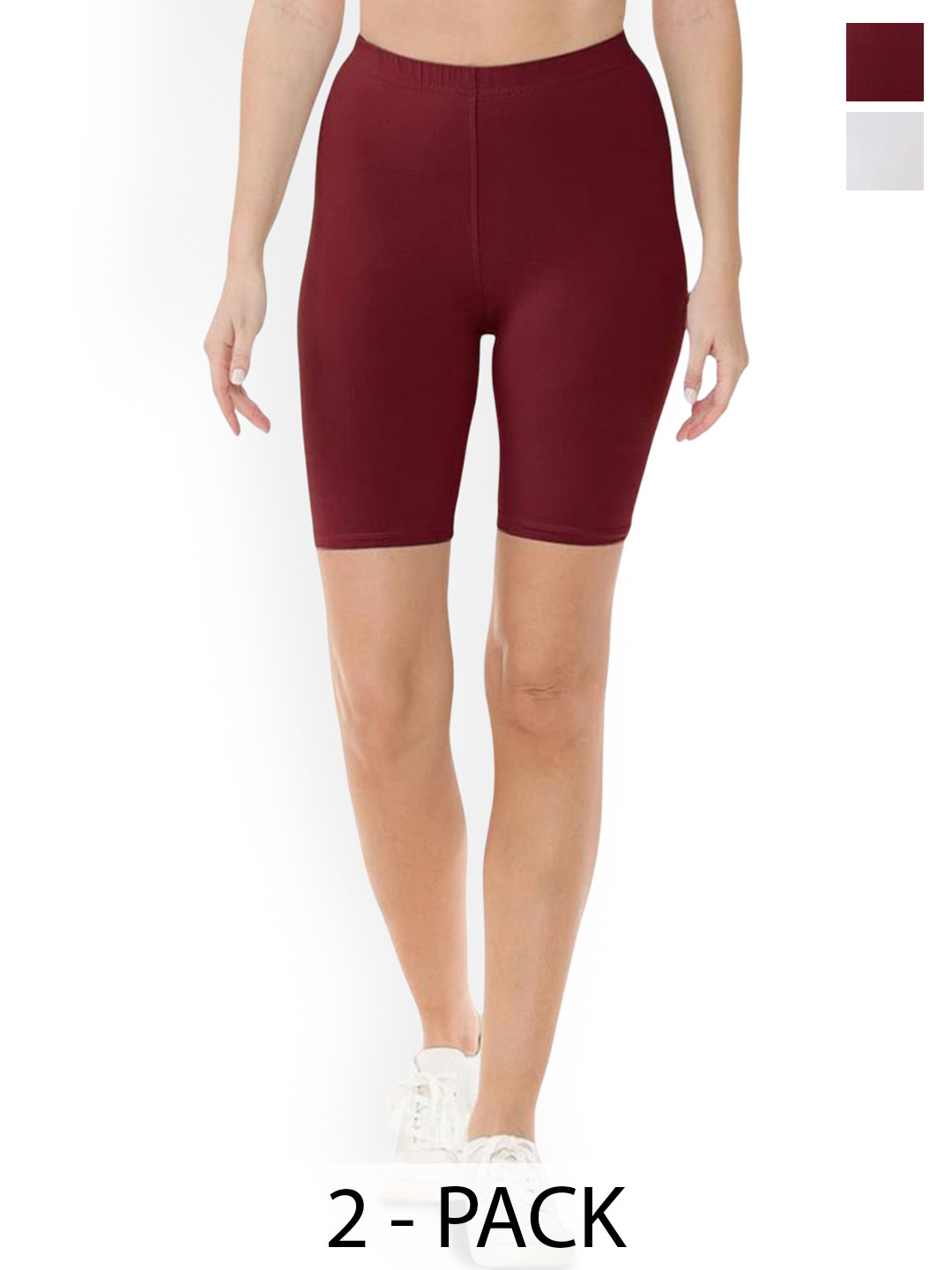 

BODYMIST Women Cycling Sports Shorts, Red