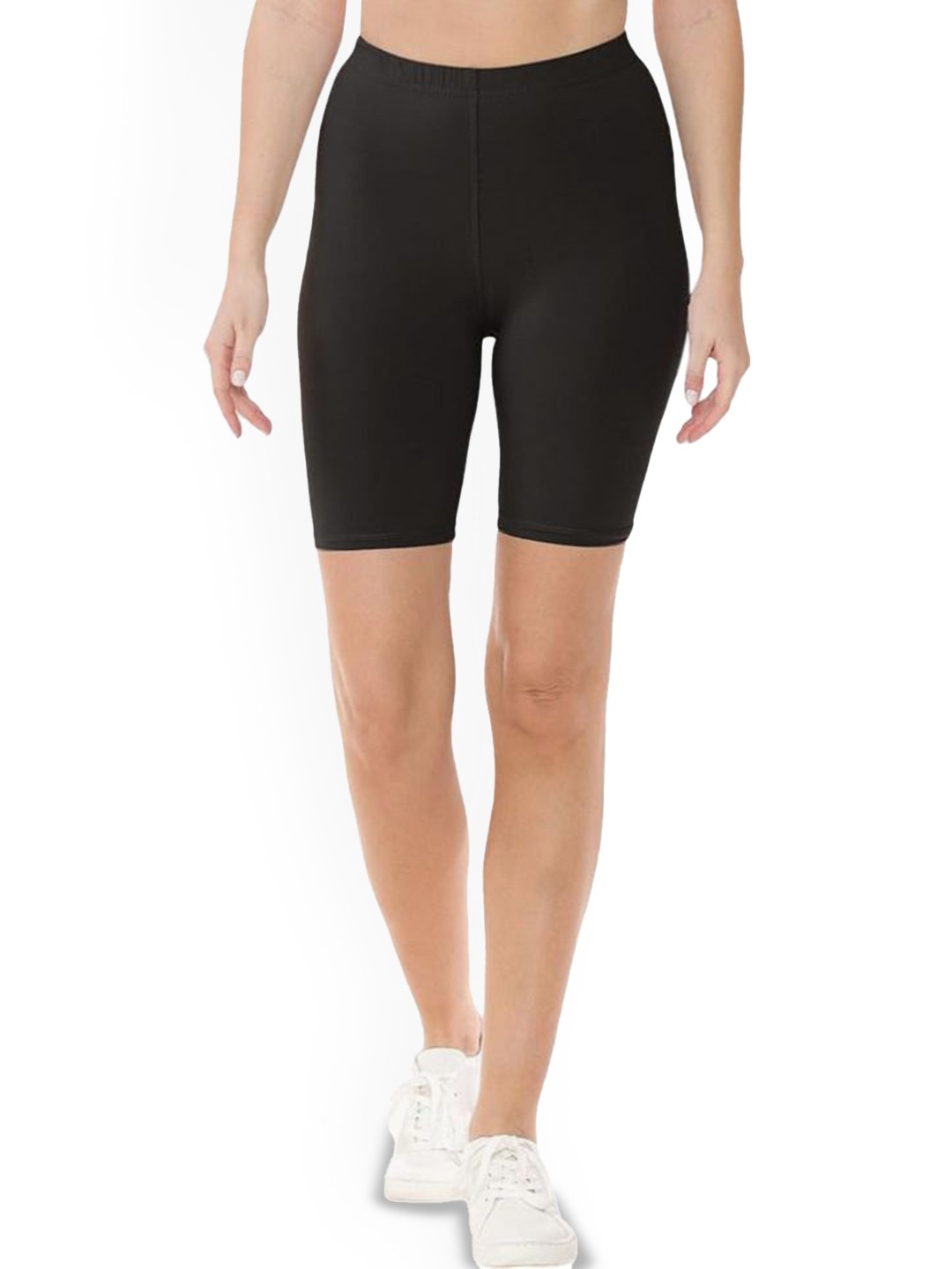 

BODYMIST Women Regular Fit Mid-Rise Cycling Sports Shorts, Black