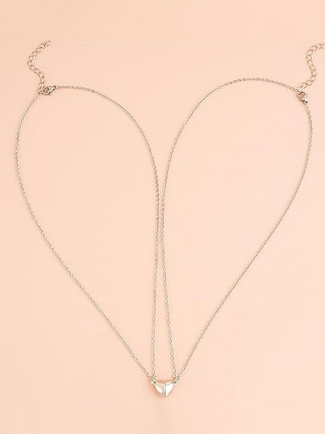 

DressBerry Romance in Bloom Heart Pendant With Chain, Silver