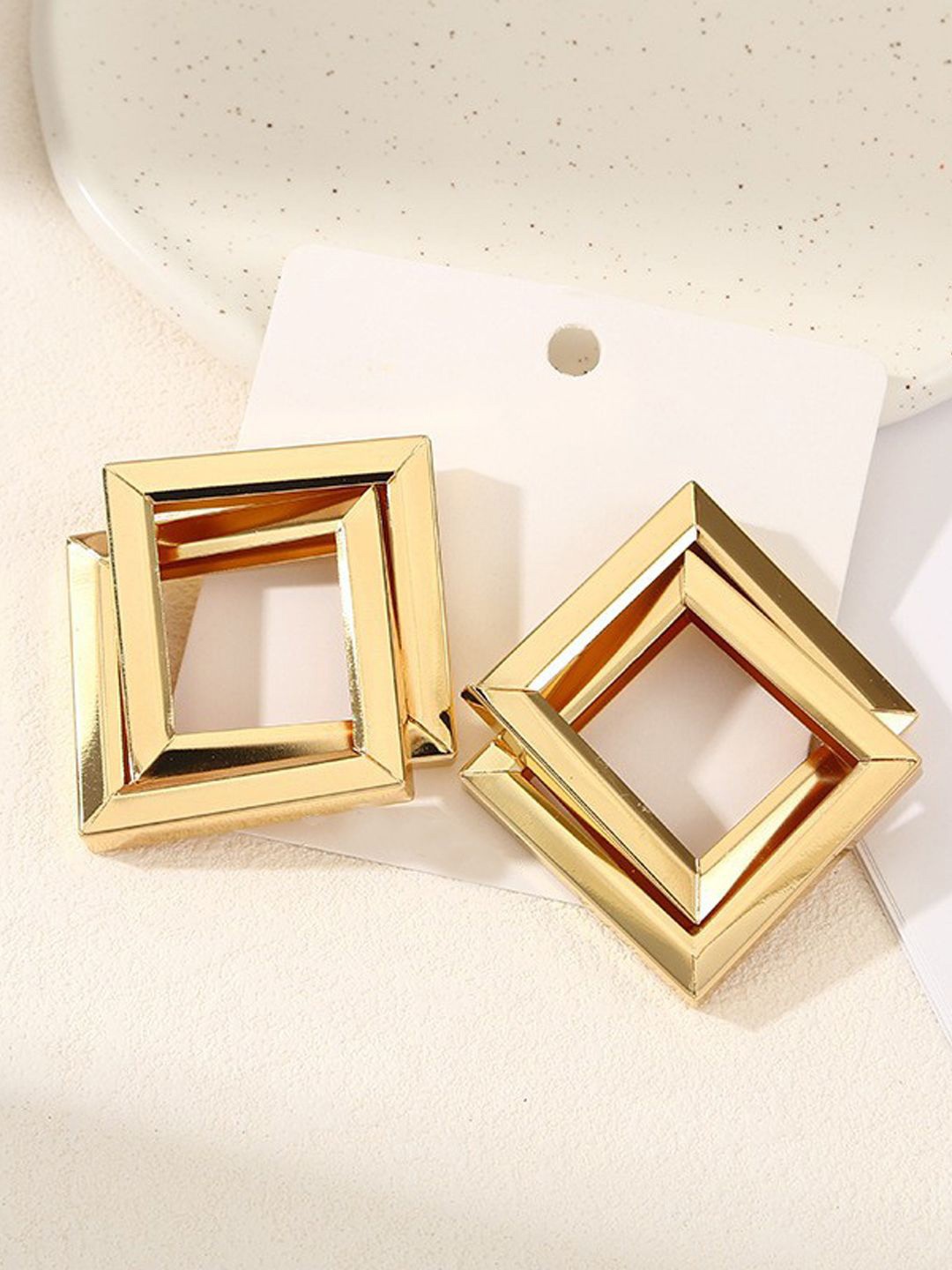 

BEYTER Geometric Shaped Studs, Gold