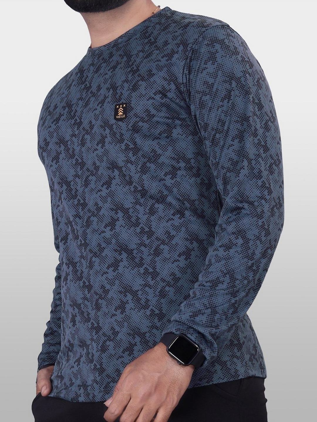 

VeBNoR Men Abstract Printed Long Sleeves Casual T-shirt, Grey